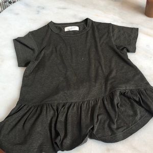 Cotton peplum tee shirt